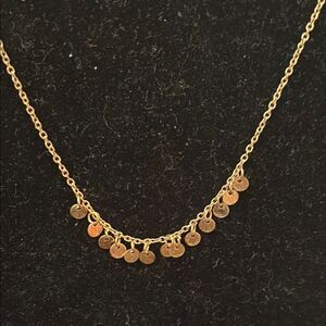 Elegant Gold Necklace with mini circle Charms